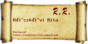 Ráczkövi Rita névjegykártya